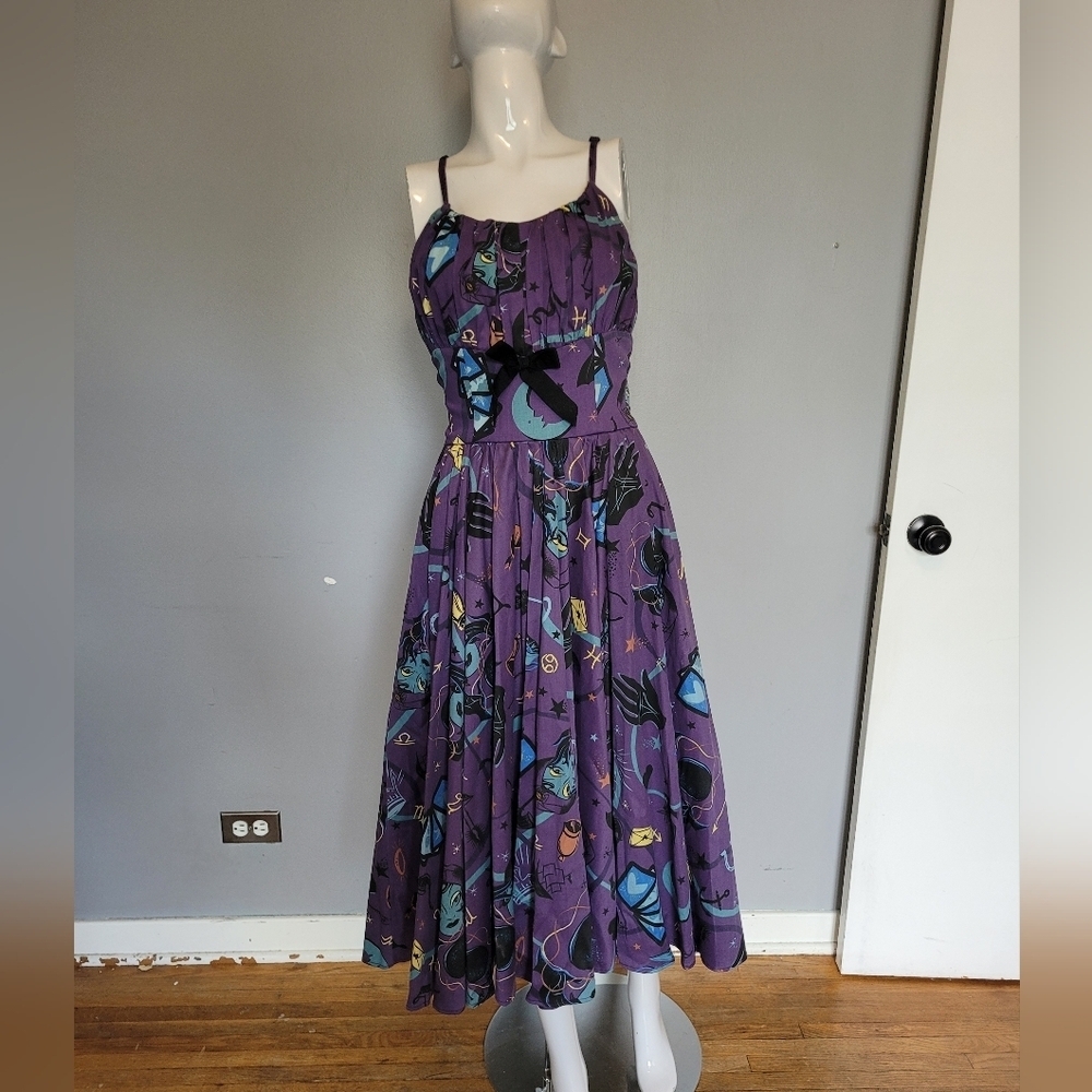 Pinup Couture Ella Dress In Fortune Teller Print, VGUC, Size M - Picture 2 of 8